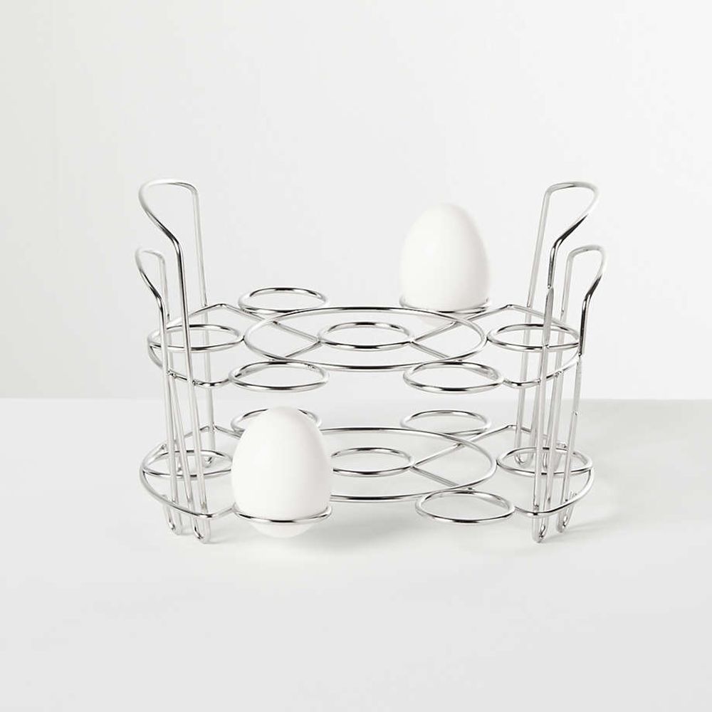 Crate Barrel Instant Pot Stackable Wire Egg Racks Set of 2