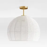 Crate and barrel ivory woven rope flush mount best sale