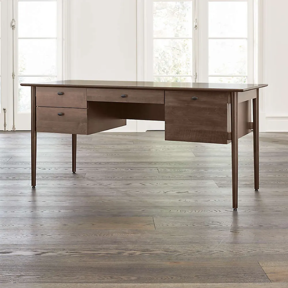 Crate Barrel Kendall Cocoa Desk Square One