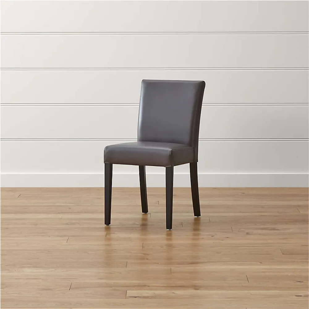 Crate&Barrel Lowe Smoke Leather Dining Chair Yorkdale Mall