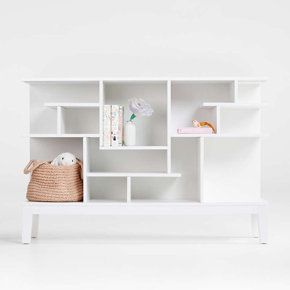 Crate and cheap barrel white bookcase