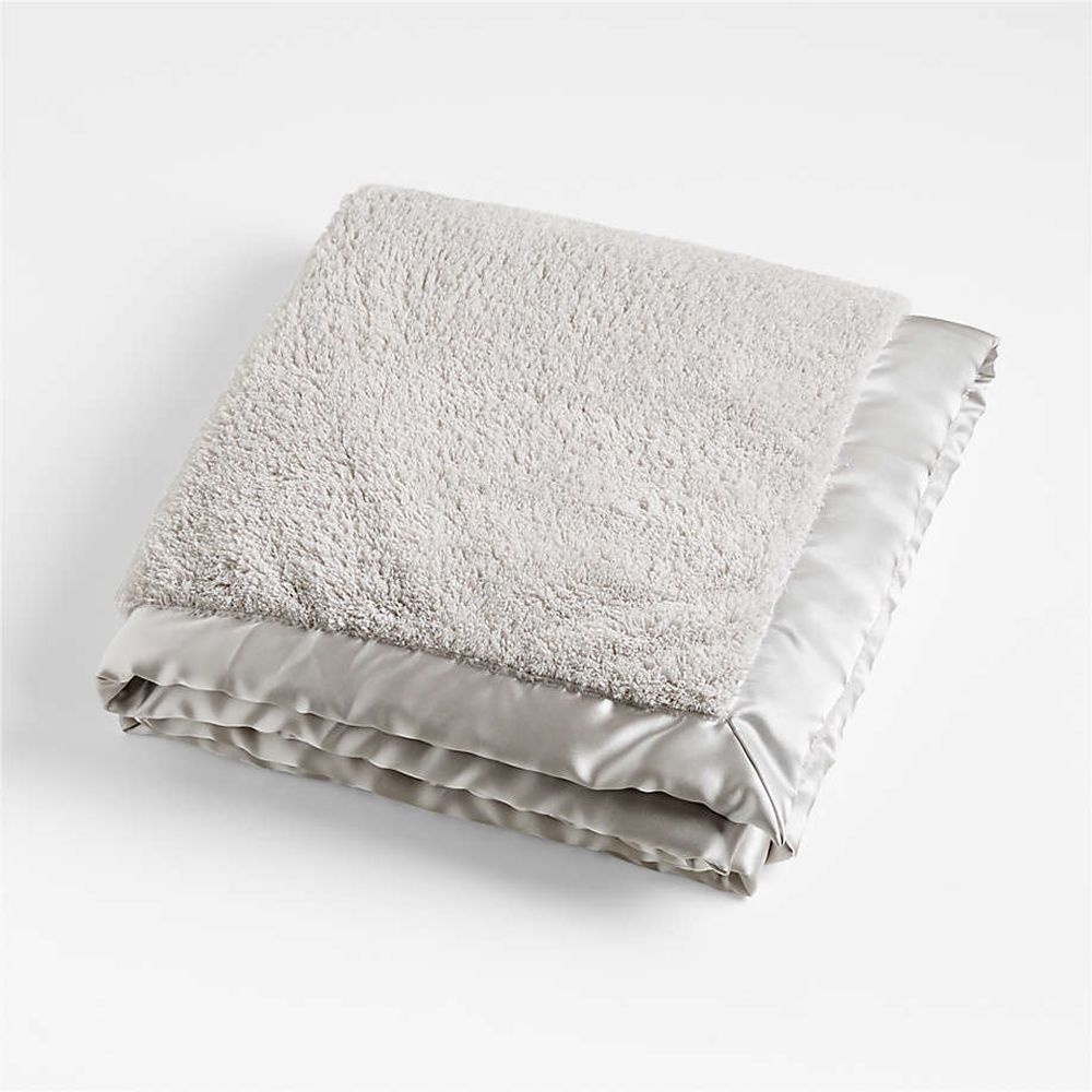 Satin trim cheap baby blanket