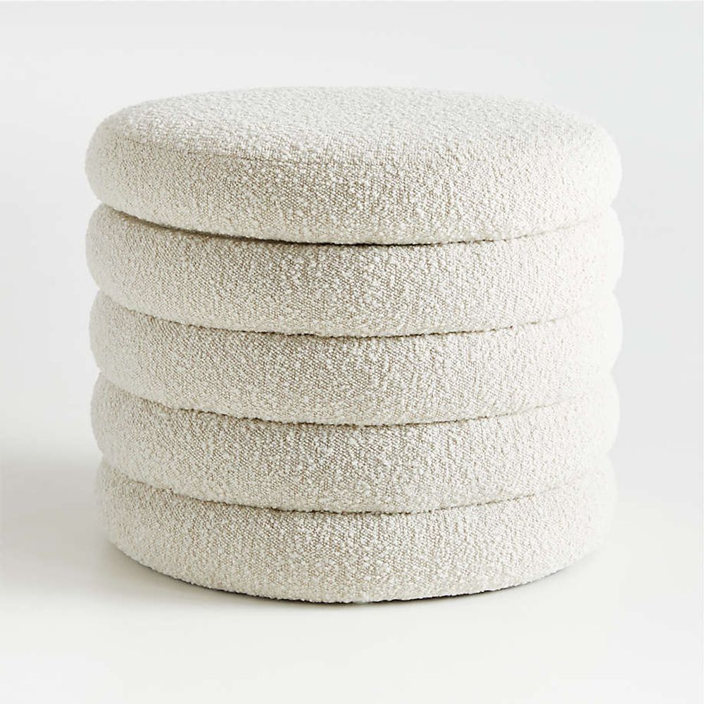 Nursery ottoman with top storage