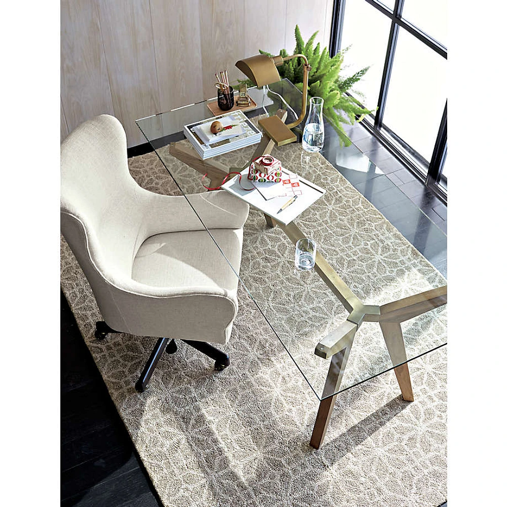 Strut teak glass top table outlet 70