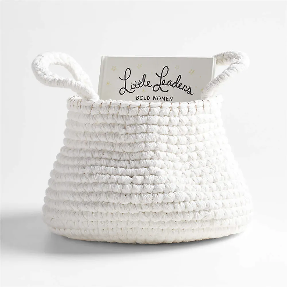 Large knit shop rope basket