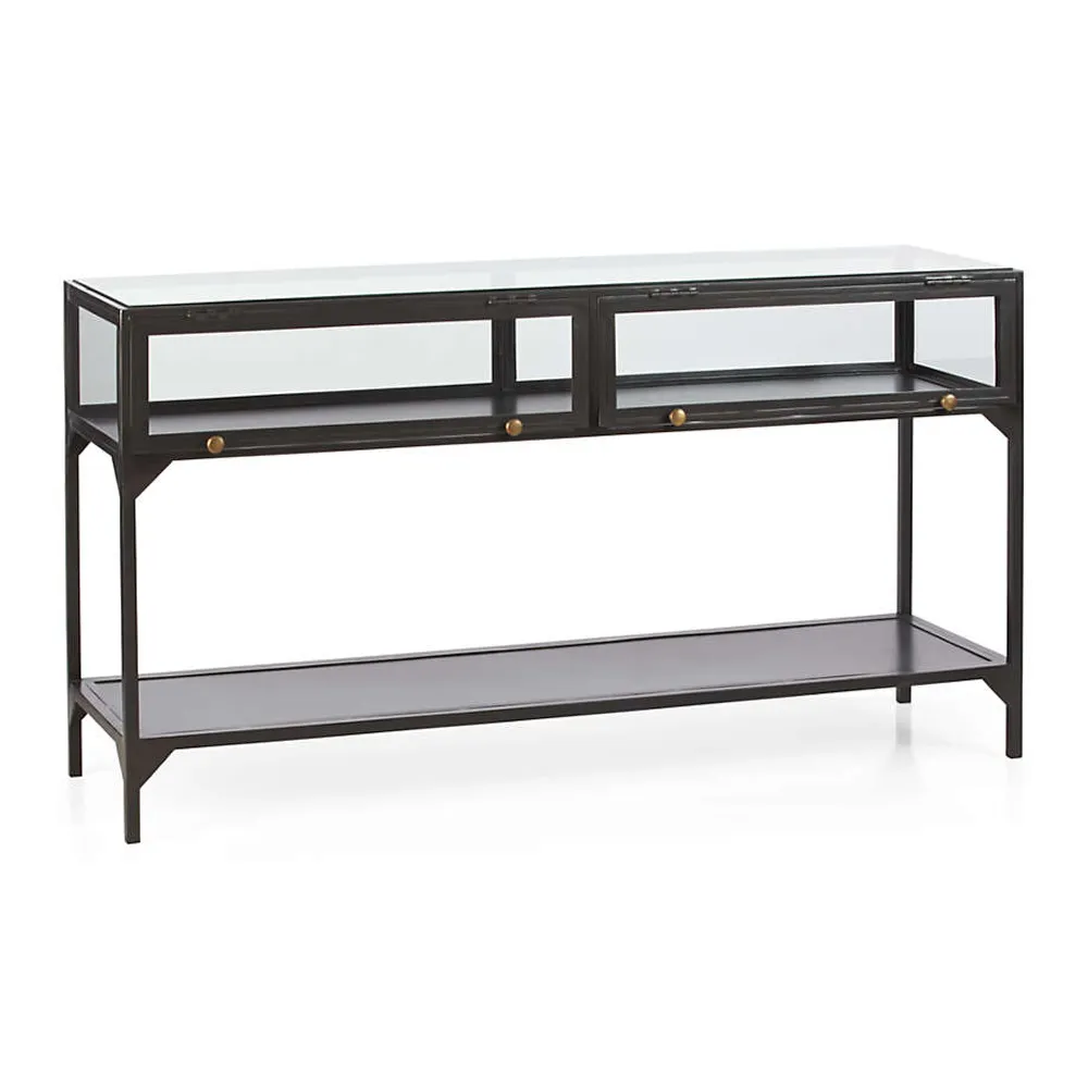 Glass display console table new arrivals