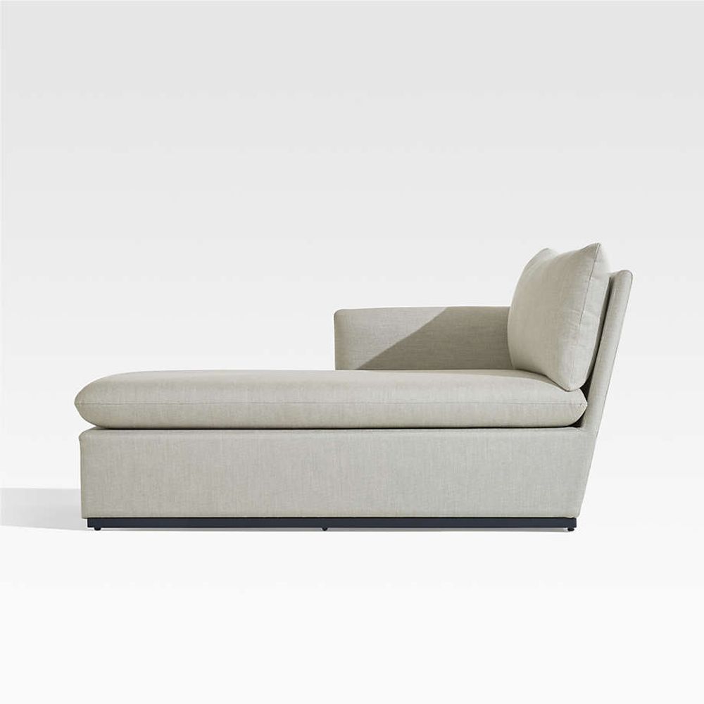 Crate Barrel Zuma Outdoor Upholstered Left Arm Chaise Lounge The