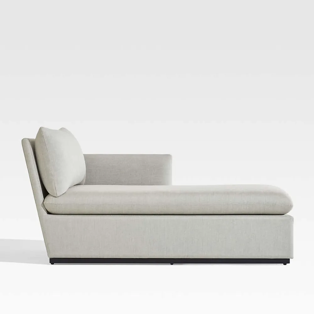 Crate Barrel Zuma Outdoor Upholstered Right Arm Chaise Lounge