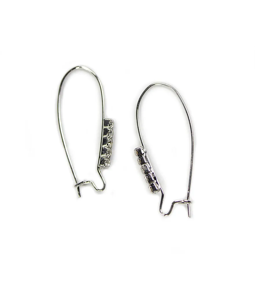 Joann Fabrics Hildie jo 6 pk Large Metal Kidney Rhinestone Ear