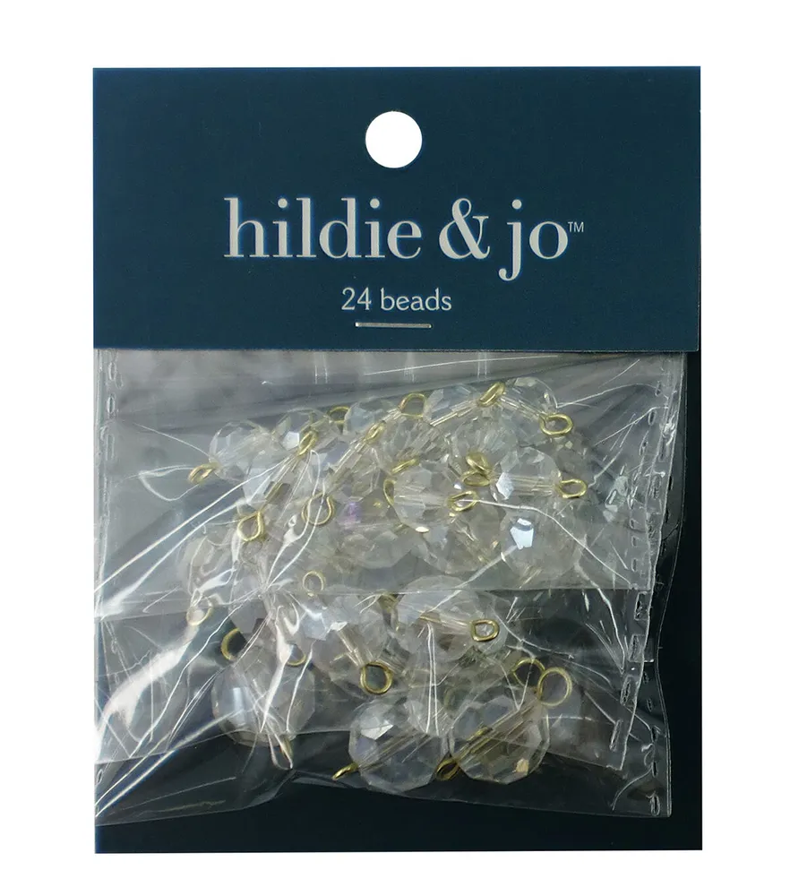 Joann Fabrics Hildie jo 24 pk Crystal Aurora Borealis Faceted