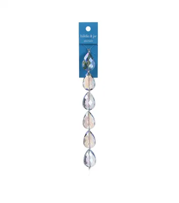 Joann Fabrics Hildie jo 9in Round Glass Beads Sapphire Iris
