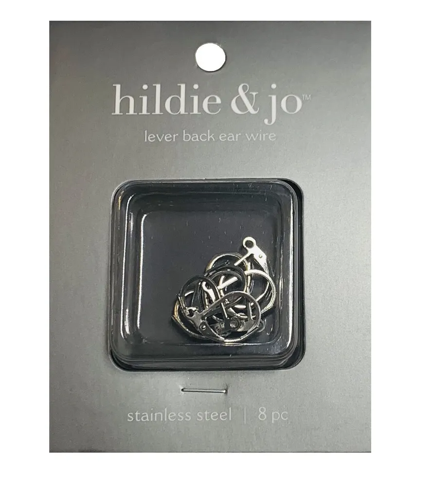 Joann Fabrics Hildie jo 8 pk Stainless Steel Lever Back Ear