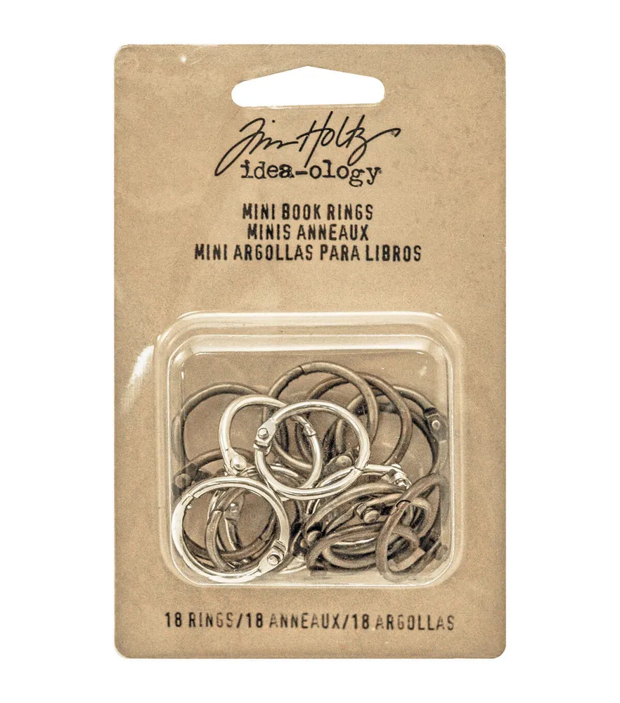 Joann Fabrics Tim Holtz Idea Ology Mini Book Rings .75
