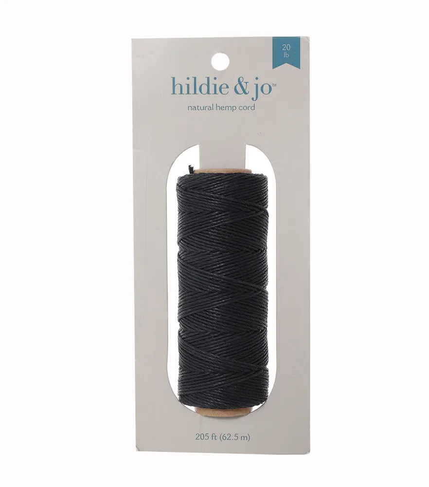 Joann Fabrics Hildie jo 205ft Natural Hemp Cord Black Pueblo