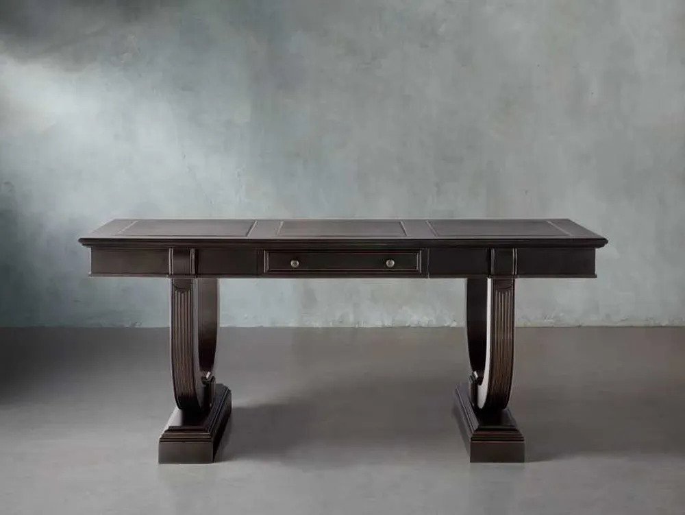 Arhaus Athens Writing Desk in Tuxedo Black The Summit at Fritz Farm