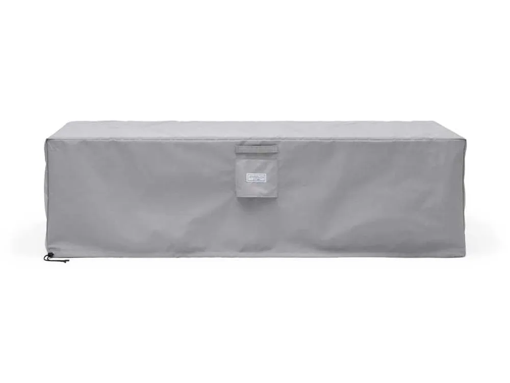 Arhaus Coden Rectangular Aluminum Propane Fire Pit in Charcoal The