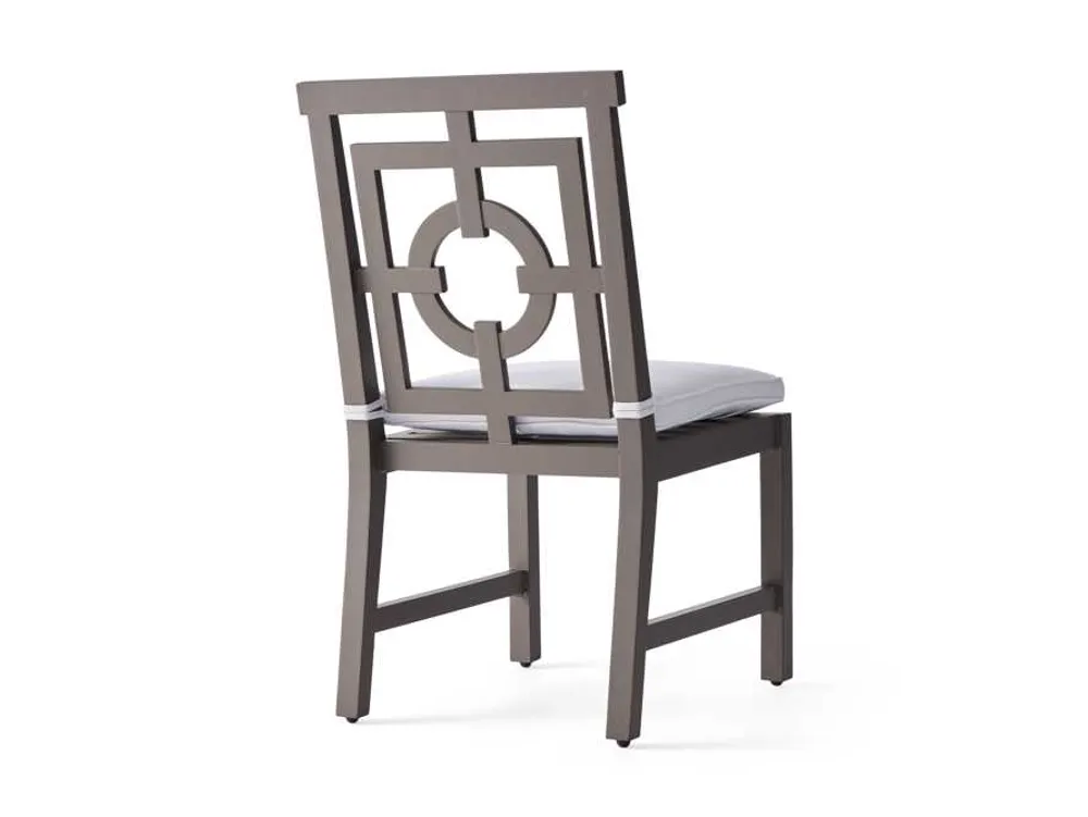 Arhaus Hamptons Bronze Aluminum 21"W Dining Side Chair in Maritime Snow