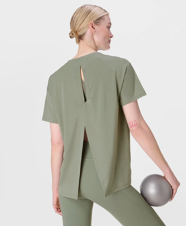 Sweaty Betty Soft Flow Studio Wrap Back T-Shirt | King's Cross