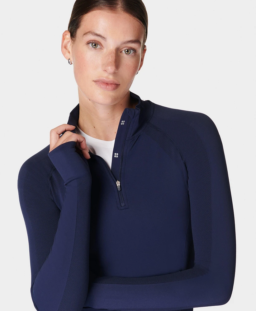 Sweaty Betty Athlete Seamless Half Zip Long Sleeve Top