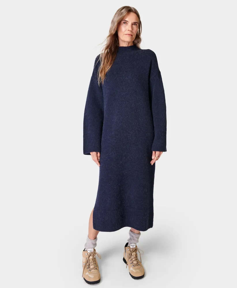 Navy blue outlet wool dress