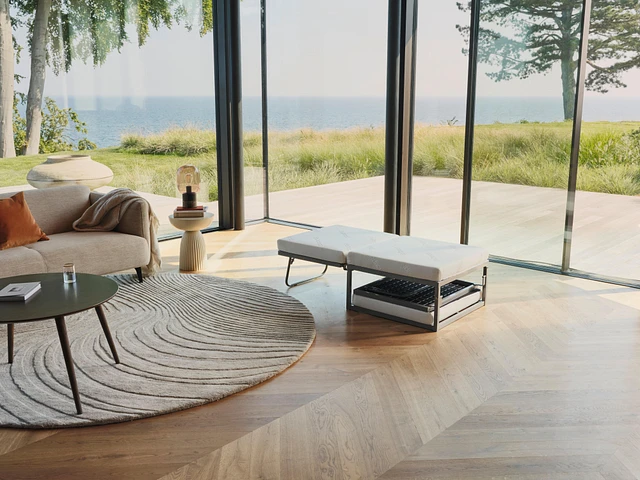 BoConcept Xtra footstool with sleeping function at MarketFair