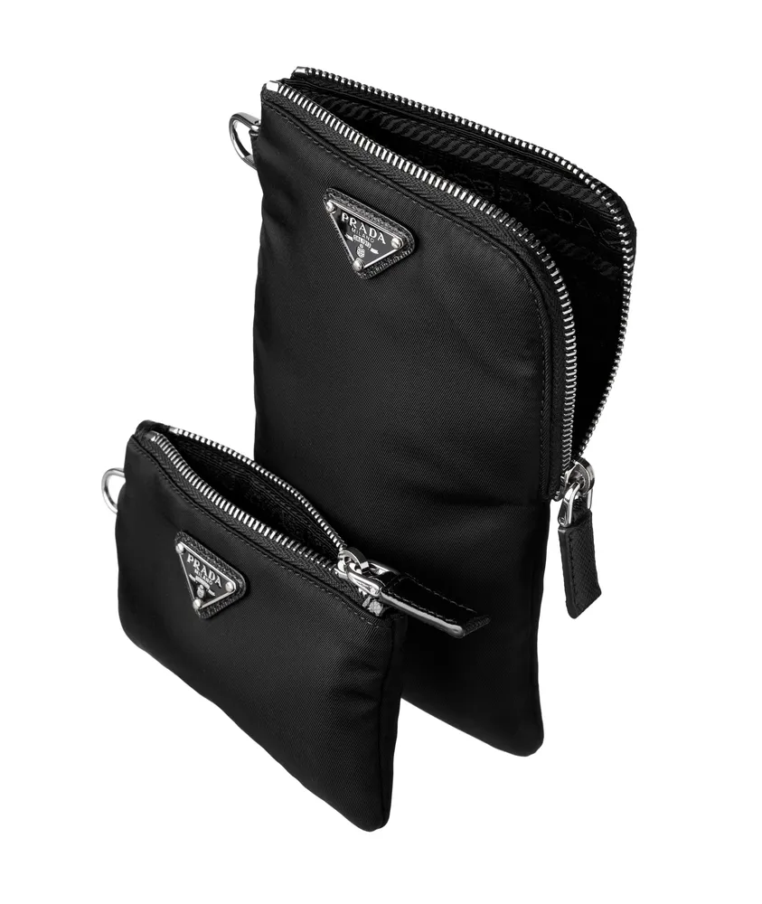 Prada nylon deals zip pouch