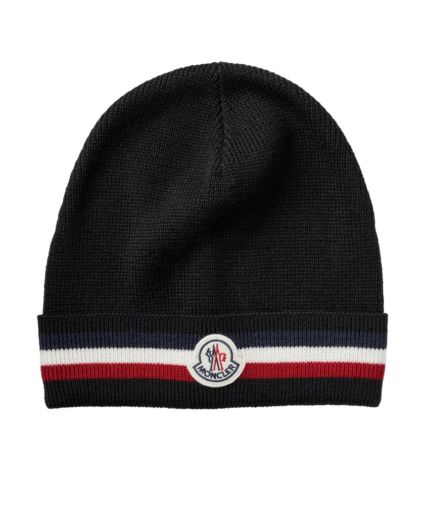 Moncler Tri-Colour Logo Wool Toque | Yorkdale Mall