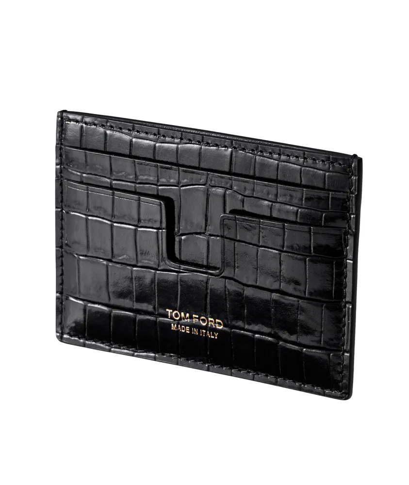 TOM FORD Crocodile Print Leather Money Clip Cardholder | Yorkdale Mall