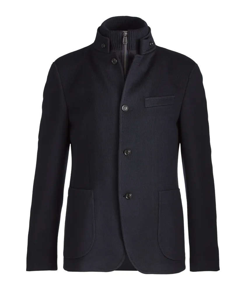 Herringbone Wool-Blend Classic Coat（チェスターコート）｜Her