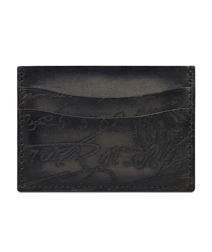 Bambou Scritto Leather Card Holder