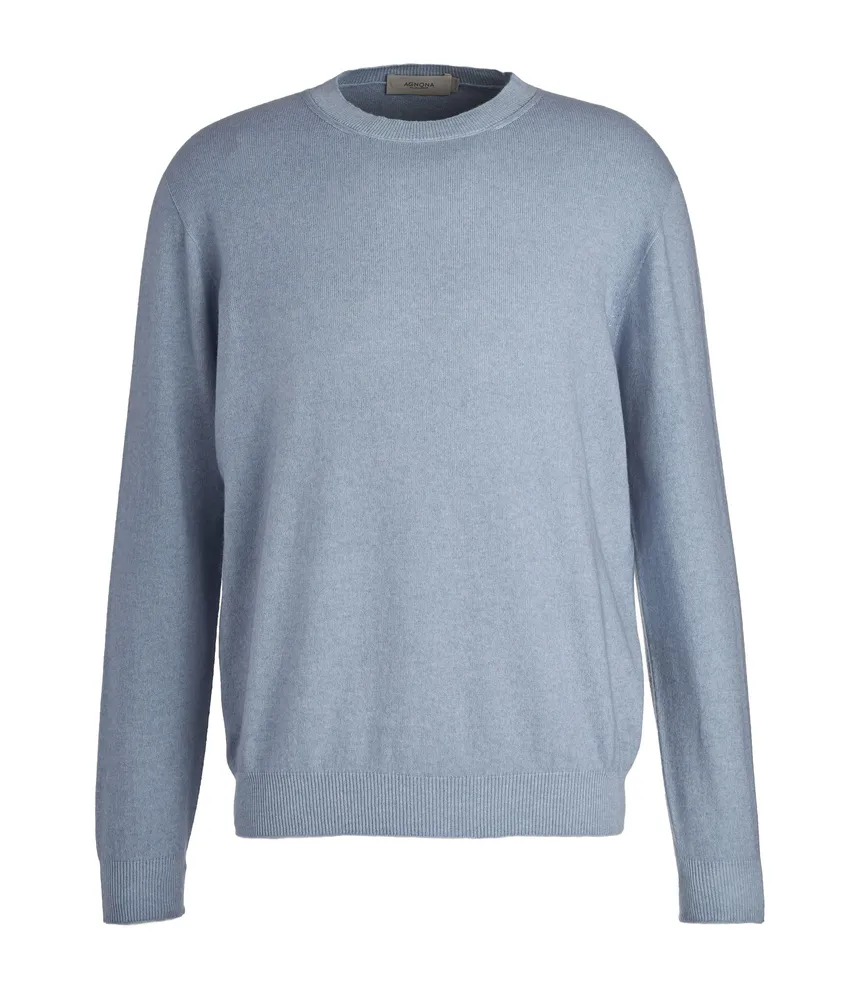 Agnona Cotton-Cashmere Crew Neck Sweater | Square One