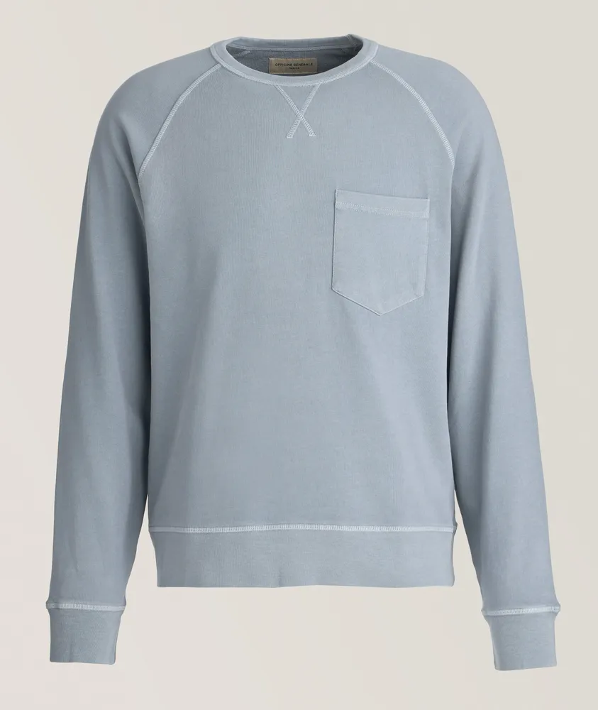 Officine Generale Chris Lightweight Loopback Cotton Sweater