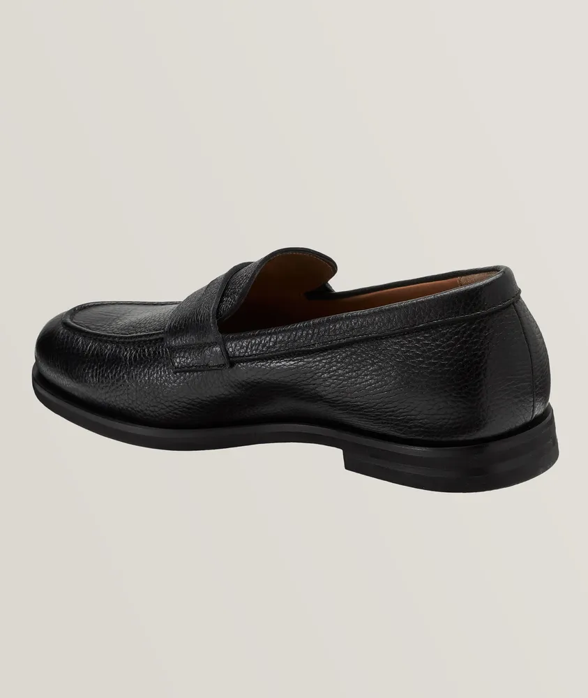 Pebbled on sale leather loafers