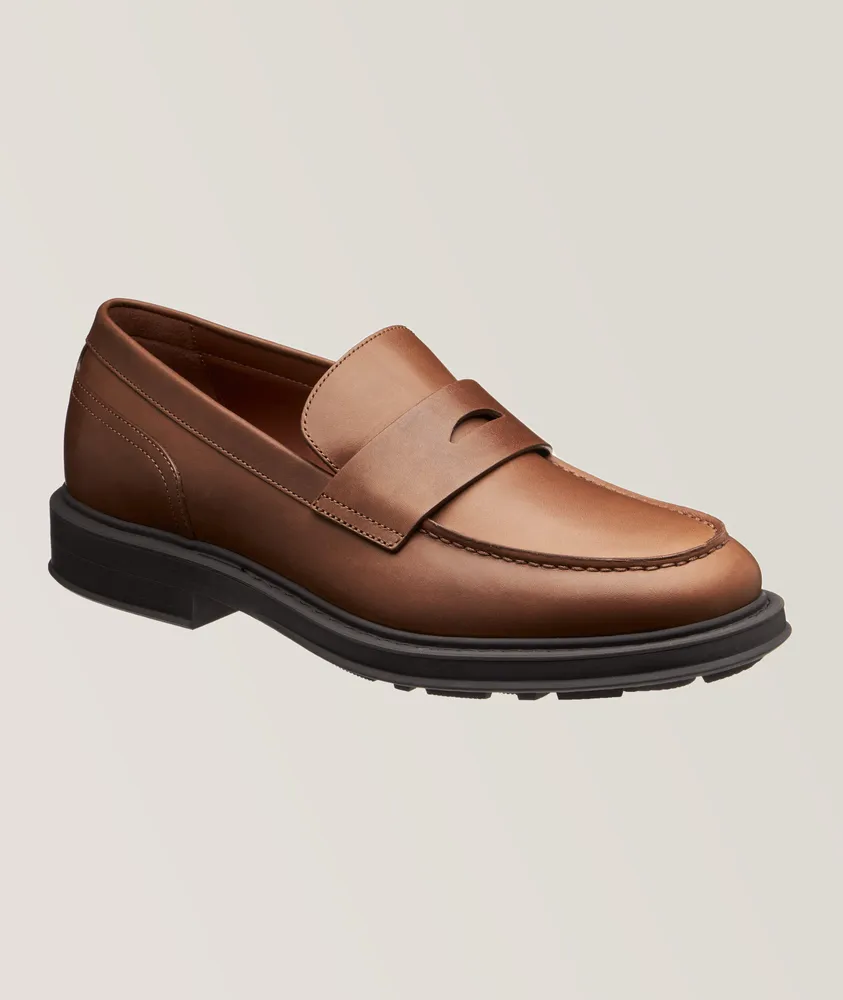 Loro Piana Travis Leather Penny Loafers Square One