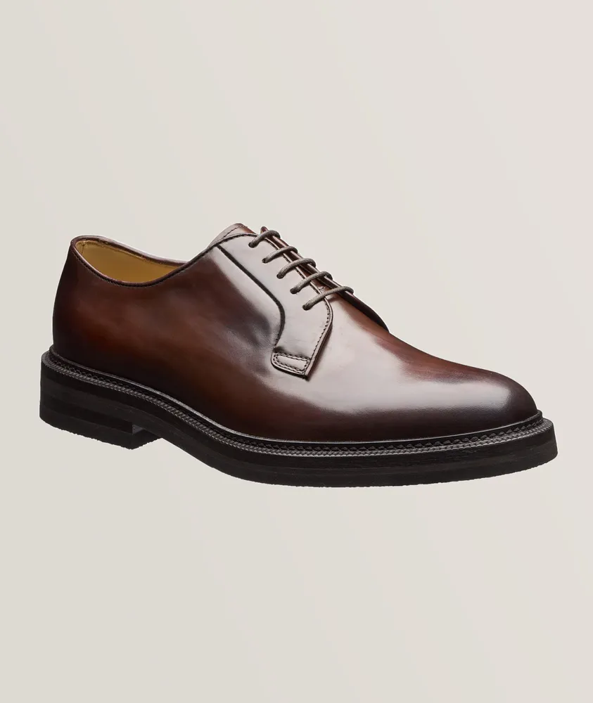 Polished leather derby on sale shoes