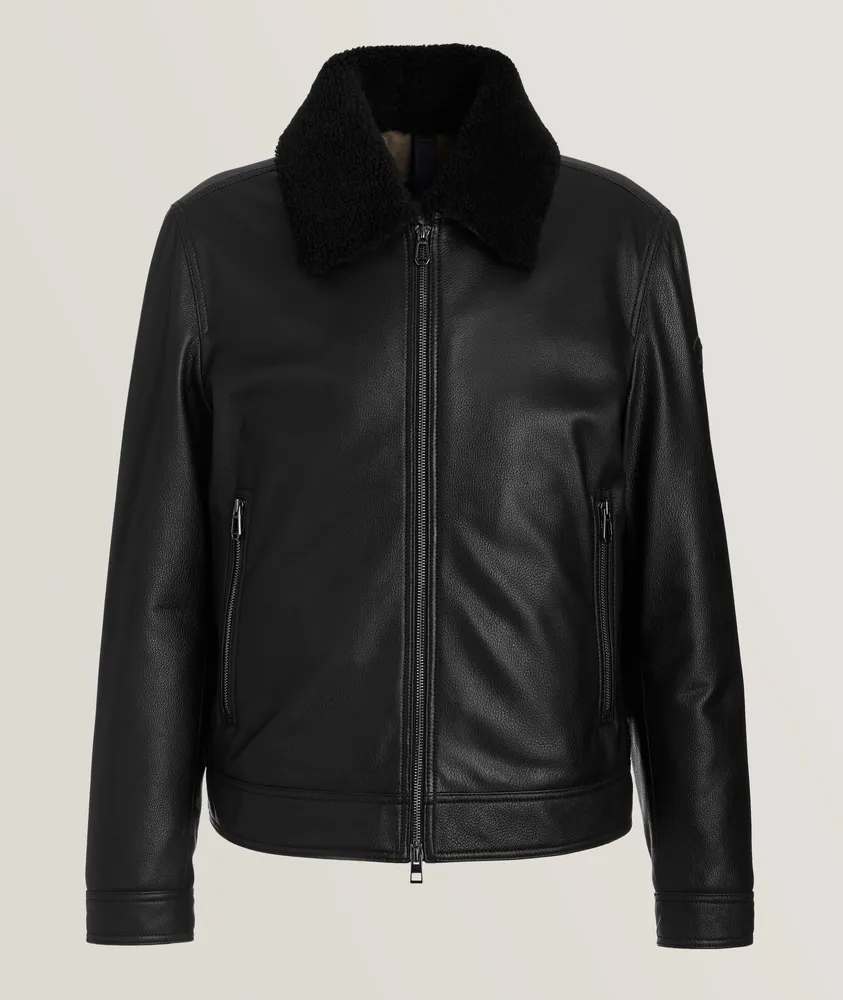 JOOP! Two-Way Zip Leather Shearling Jacket | Square One