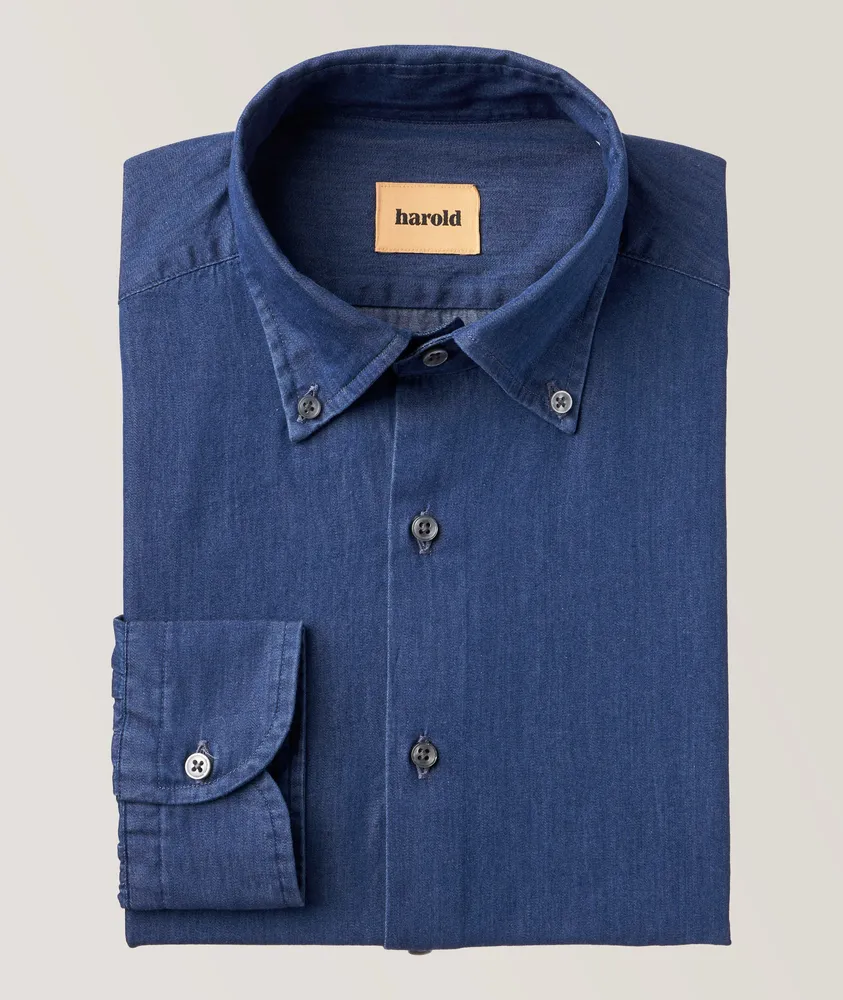 Denim shirt button down 2024 collar