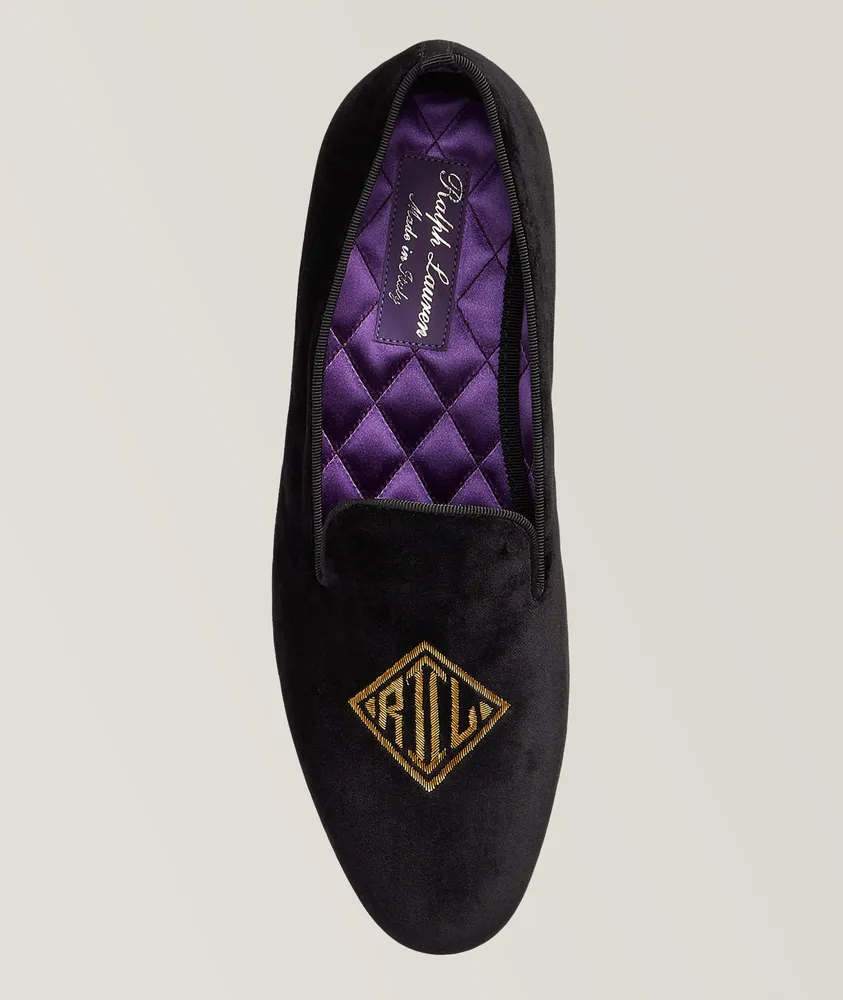 Ralph lauren sale mens velvet slippers