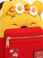 Disney Winnie the Pooh Floral Crown Flocked authentic Mini Backpack