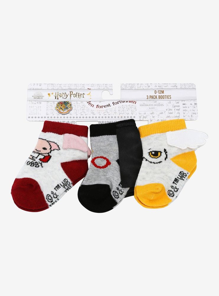 Boxlunch Harry Potter Harry, Dobby, & Hedwig Infant Sock Set - BoxLunch ...