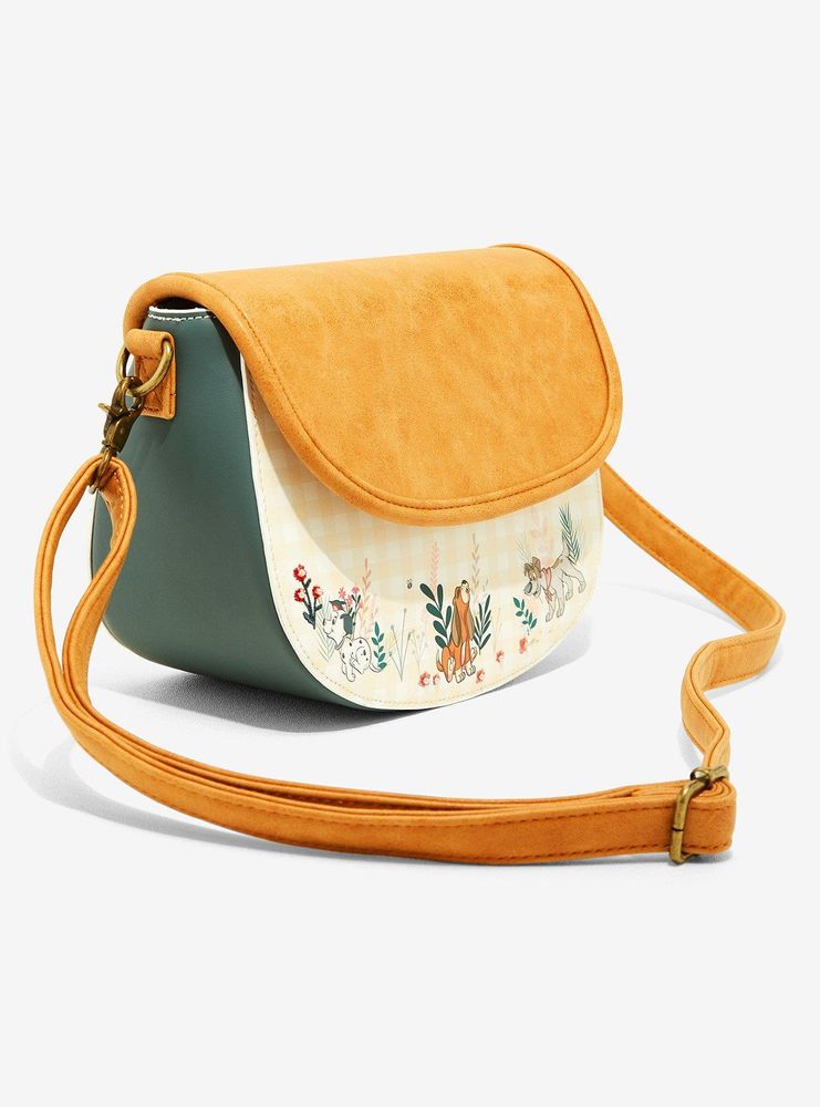 Boxlunch Loungefly Disney Dogs Floral Crossbody Bag BoxLunch