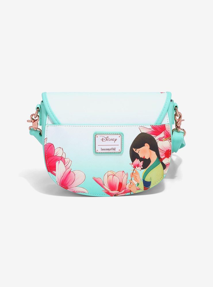 Boxlunch Loungefly Disney Mulan CriKee & Mulan Lotus Crossbody Bag