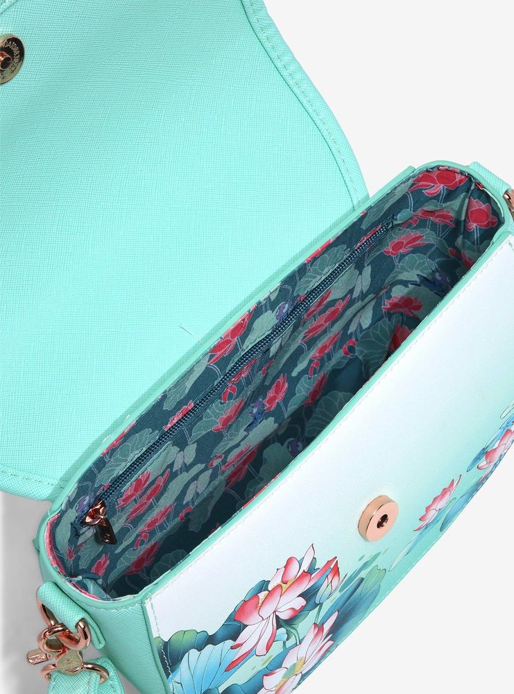 Boxlunch Loungefly Disney Mulan CriKee & Mulan Lotus Crossbody Bag