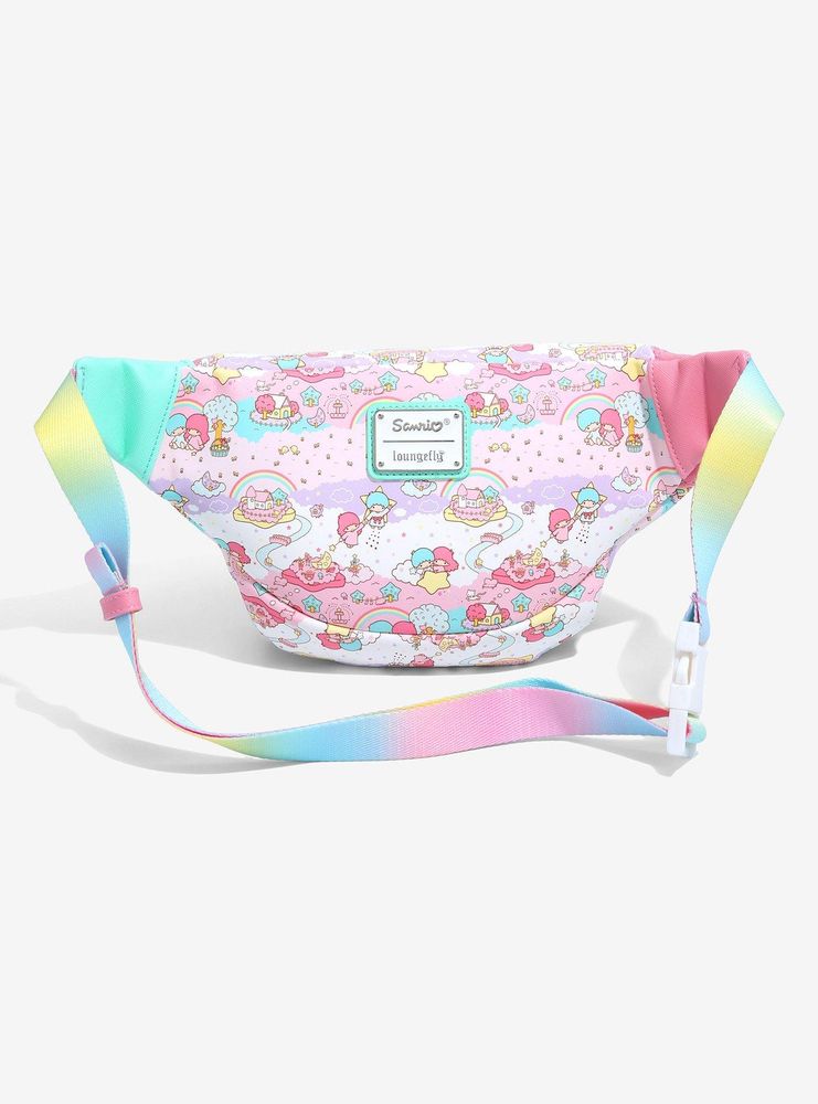 Boxlunch Loungefly Sanrio Little Twin Stars Rainbow Allover Print Fanny ...