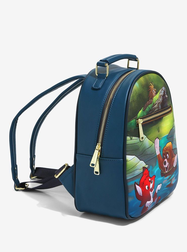 Boxlunch Loungefly Disney Fox and the Hound Splash Mini Backpack BoxLunch Exclusive Mall of