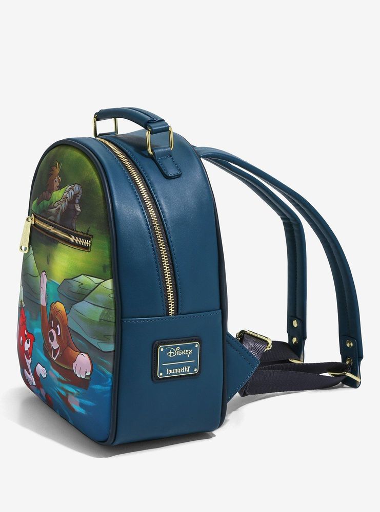 Boxlunch Loungefly Disney Fox and the Hound Splash Mini Backpack BoxLunch Exclusive Mall of