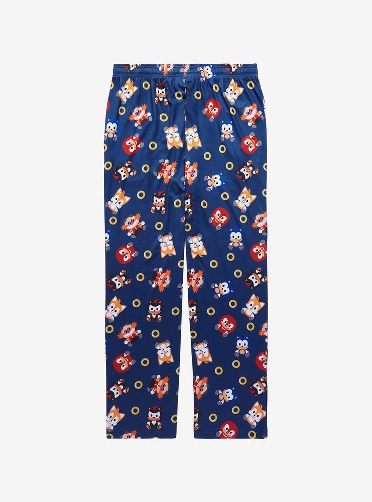 Boxlunch Sonic Chibi Characters Sleep Pants - BoxLunch Exclusive | Mall ...