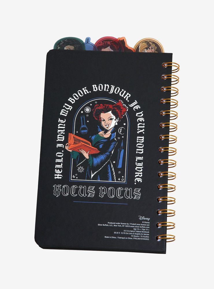 Boxlunch Disney Hocus Pocus Cartoon Portrait Tab Journal - Boxlunch 