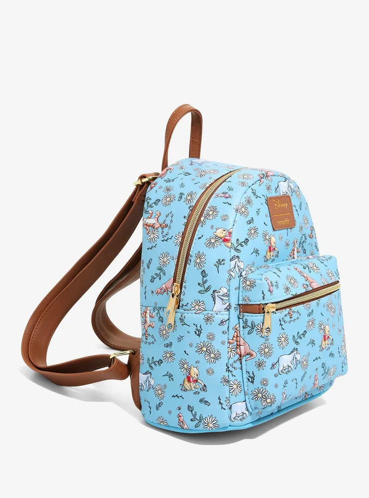 Hot Topic Loungefly Disney Winnie The Pooh Sketch Daisies Mini Backpack ...