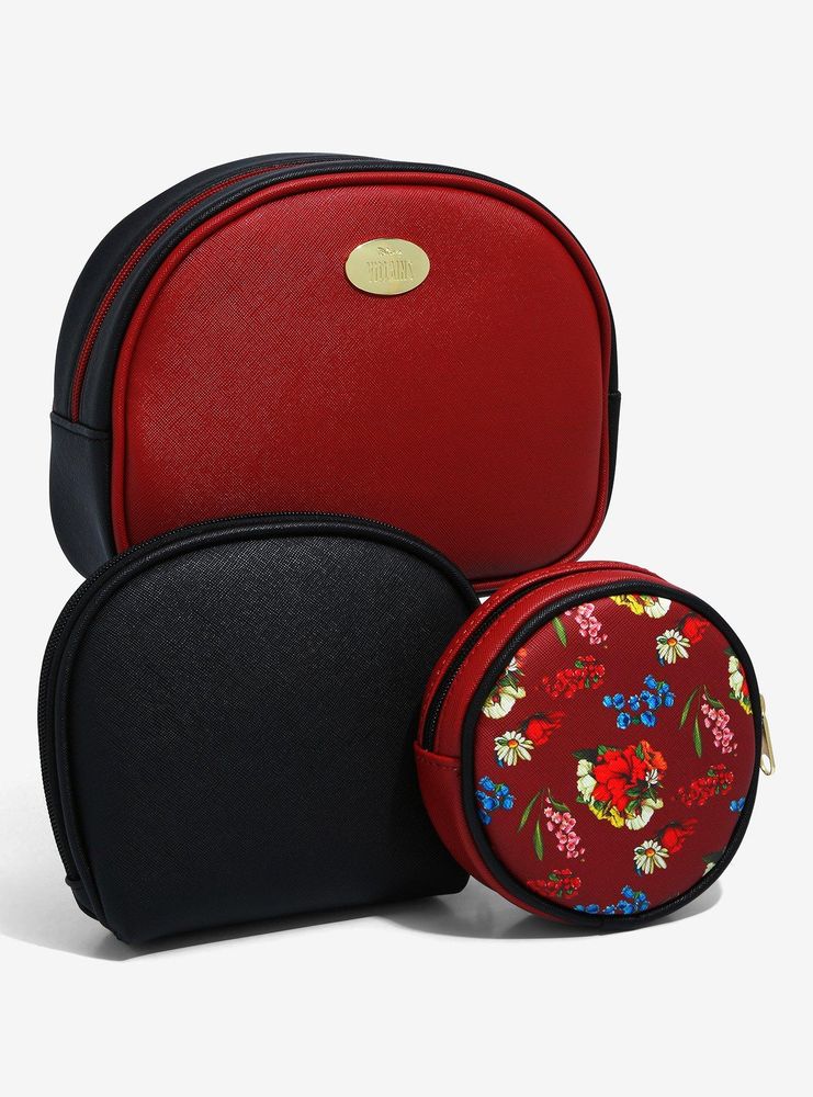 Boxlunch Disney Villains Floral Group Portrait Cosmetic Bag Set BoxLunch Exclusive Mall of